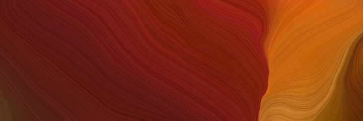 futuristic background banner with dark red, coffee and saddle brown color. curvy background illustration