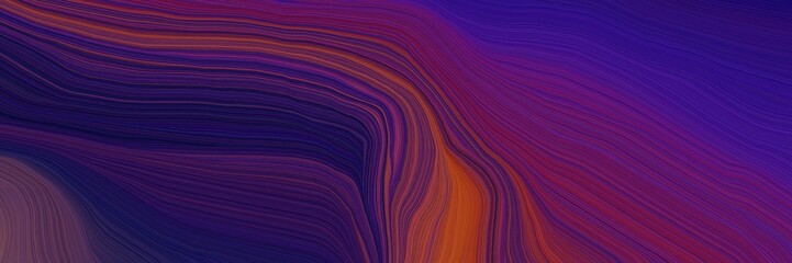 Obraz premium creative banner with very dark violet, old mauve and dark moderate pink color. elegant curvy swirl waves background illustration