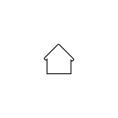 Home icon. Home page button. Building symbol. Logo design element