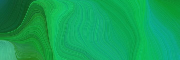 creative banner with sea green, dark slate gray and medium sea green color. curvy background design