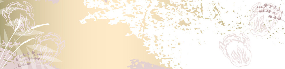 Hello Spring modern chic feminine stylish banner template with  delicate florals, botanicals on blush pink and gold foil texture background