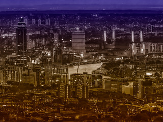 Fototapeta na wymiar Night view of south London