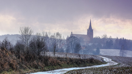 przedwiośnie-burza śneżna nad Brąswałdem © Janusz Lipiński