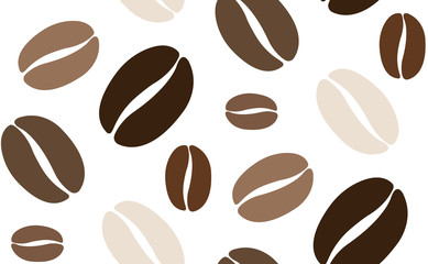 Coffee beans - seamless pattern.