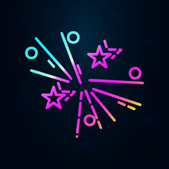 firework in nolan style icon. Simple thin line, outline vector of birthday icons for ui and ux, website or mobile application