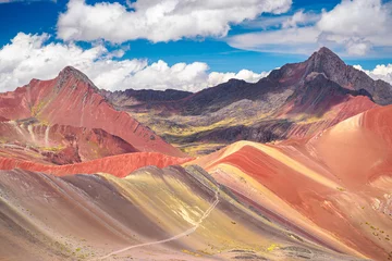 Fotobehang Vinicunca Rainbow Mountain, het symbool van Peru.