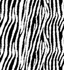 Fototapeta na wymiar Zebra skin scribbled - seamless pattern.