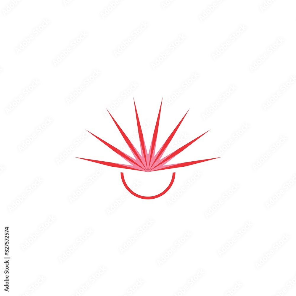 Sticker Abstract Sun logo design vector