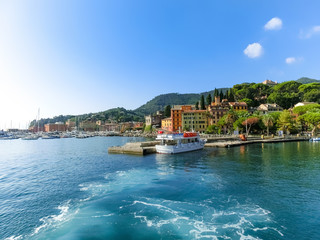 Santa Margherita Ligure, Liguria Italia - watching the coast from the sea.