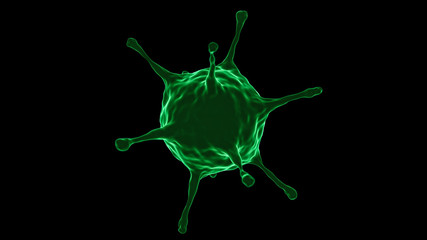 Obraz premium 3D Animation Virus cells microscopic. Coronavirus concept.