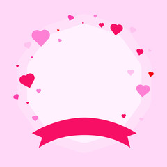 This is background with hearts and tape. Cute vector card. Could be used for Valentine&rsquo;s Day, Women&rsquo;s Day, Mother&rsquo;s Day, wedding and holidays decoration.