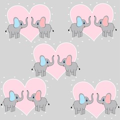 cute elephant illustration nursery decor poster 