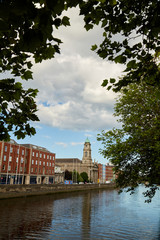 A view along the quays in Dublin City, Ireland