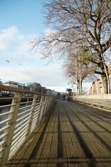 A view along the quays in Dublin City, Ireland