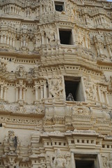 Hampi temple and monkeys