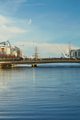 A view along the quays in Dublin City, Ireland