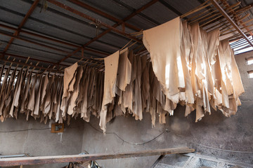 Einblicke ins Gerberviertel in Marrakesch, Marokko