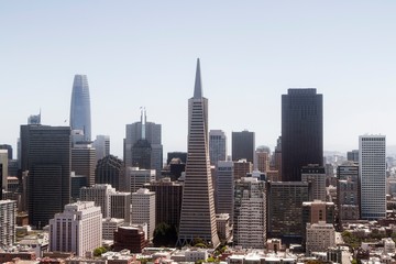 Fototapeta na wymiar Beautiful view of San Francisco skyline at daytime, California, USA