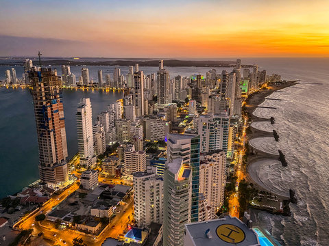 Bocagrande district in Cartagena Colombia