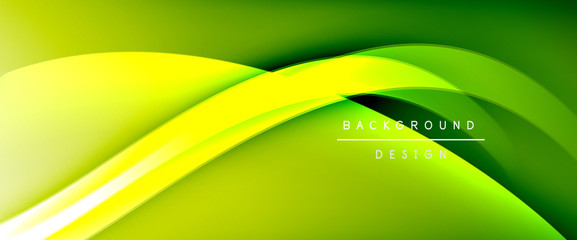 Dynamic trendy fluid color gradient abstract background with flowing wave lines. Vector Illustration