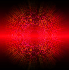 redeye cyber circuit future technology concept background