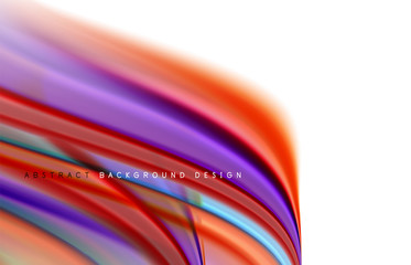 Abstract background - fluid color gradient waves, with dynamic motion line effect. Vector Illustration For Wallpaper, Banner, Background, Card, Book Illustration, landing page