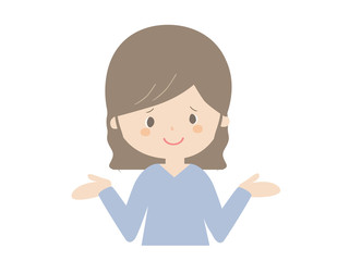 Young woman saying I do not know