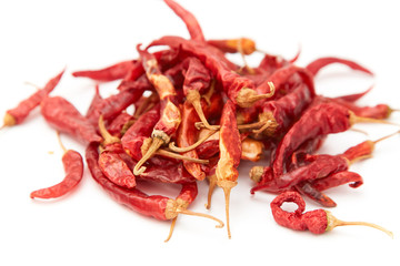A pile of dried peppers