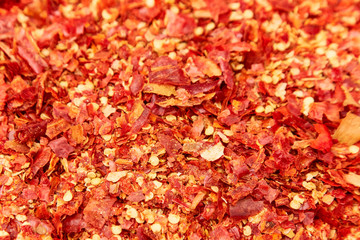 A pile of dried paprika