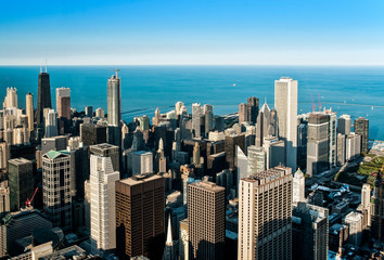 Fototapeta na wymiar USA Chicago Luftaufnahme der Stadt