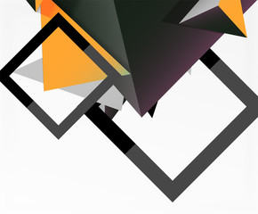 Abstract background, mosaic 3d triangles composition, low poly style design. Vector Illustration For Wallpaper, Banner, Background, Card, Book Illustration, landing page