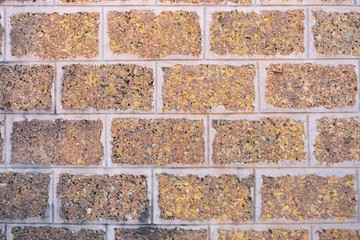 Background of old vintage orange strong brick wall, wide view and a lot of brick for background texture