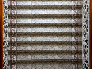 symmetry post modern town hall stairs wallpaper background architecture style top view frame concept