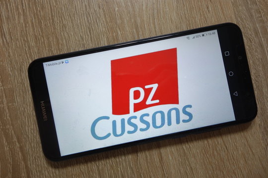 KONSKIE, POLAND - December 01, 2018: PZ Cussons logo displayed on smartphone