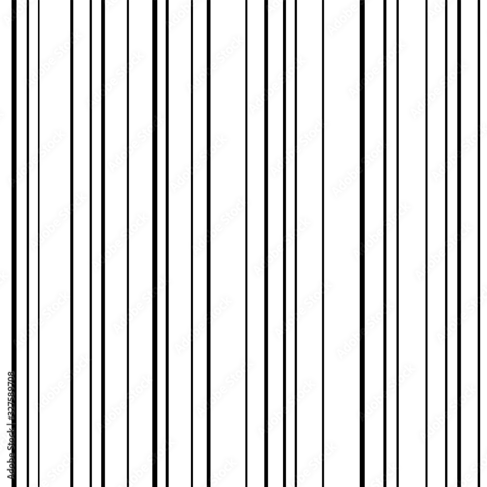 Wall mural line seamless pattern. black lines on white background. abstract stripes, geometric modern design. s