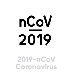 2019-nCoV Novel coronavirus editable line abstract logo