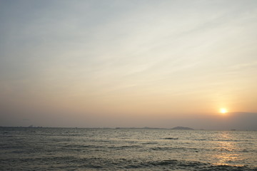 sunset over the sea
