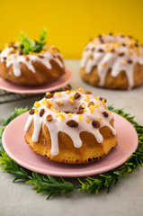 Traditional Polish easter baba cake 