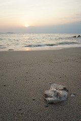 Plastic on the beach