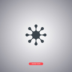 Bacteria icon isolated on gray background. Modern flat style.