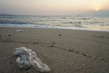 Plastic on the beach
