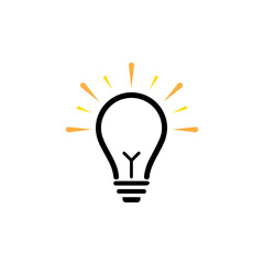 light bulb symbol vector design illustration