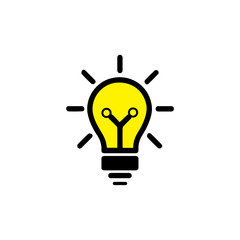 light bulb symbol vector design illustration