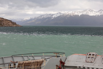Pacific meets atlantic ocean, Chile, Patagonia