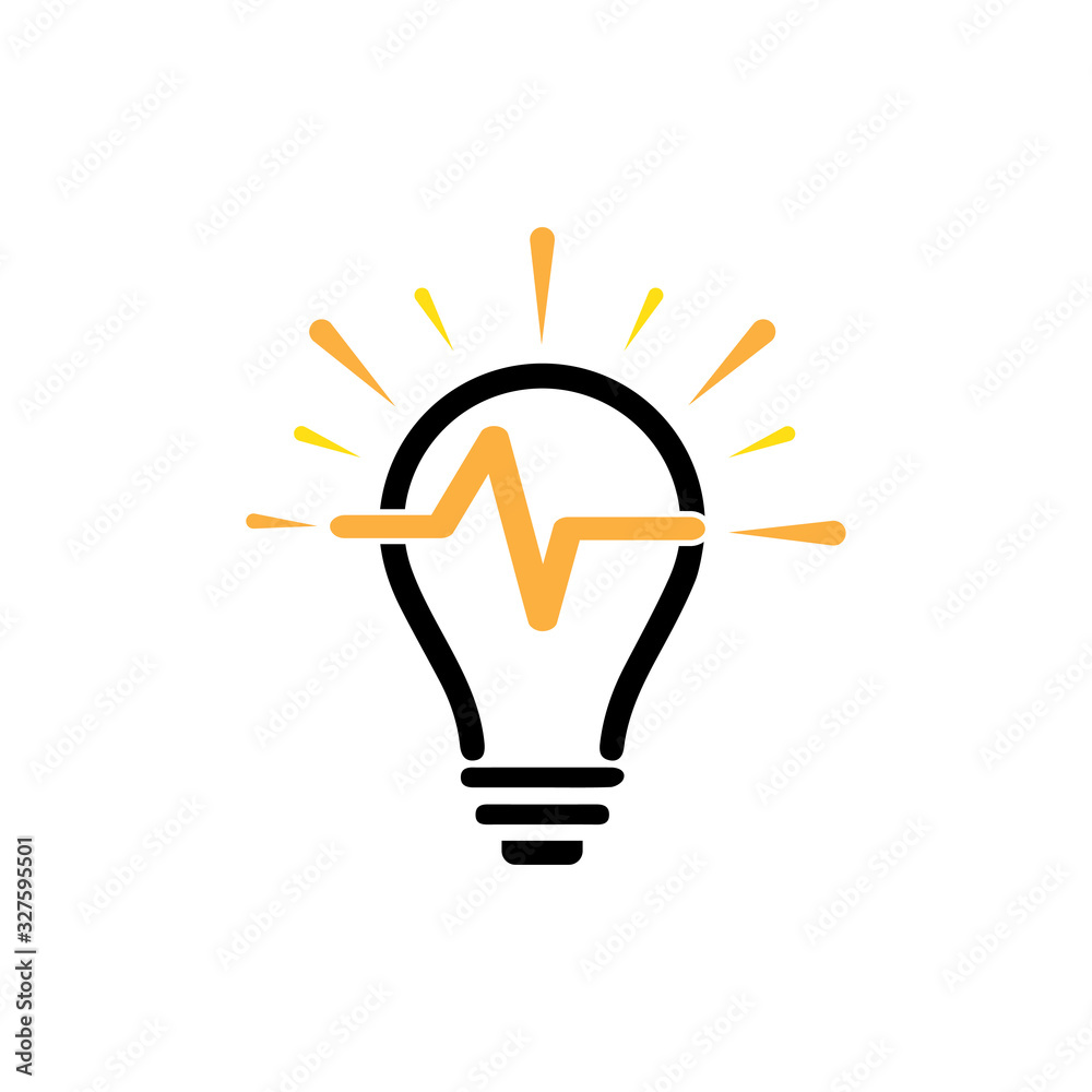 Wall mural light bulb symbol vector design illustration