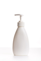 Plastic bottle of household cleaning product isolated on a white background. cosmetic product. House cleaning