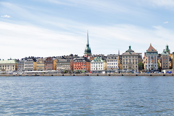 Naklejka na ściany i meble Panoramic view of Old Town (Gamla Stan) in Stockholm, Sweden