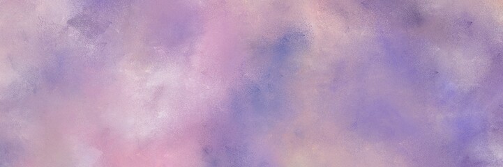 vintage painted art decorative horizontal background banner with pastel purple, thistle and pastel pink color