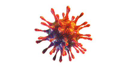 Coronavirus disease COVID-19  cells infection  Dangerous 3D render Illustration