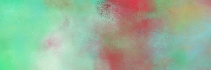 vintage painted art old horizontal background texture with dark sea green, moderate red and antique fuchsia color